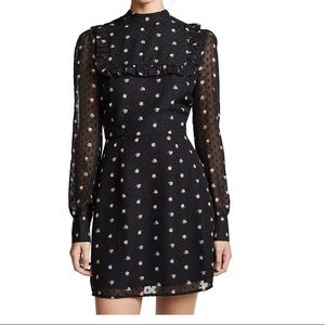 WAYF Manor Ruffle Bib Mini Dress